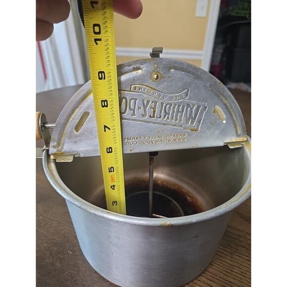 Genuine Whirley Pop Popcorn Maker Popper Stovetop Hand Crank Wooden Handle - Picture 14 of 16